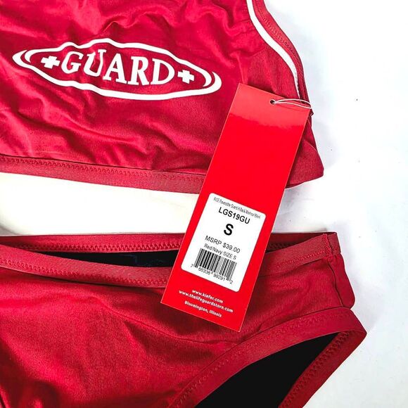 Rise Aquatics Guard Red/Navy Reversible Swimsuit Size S NWT - Picture 3 of 4